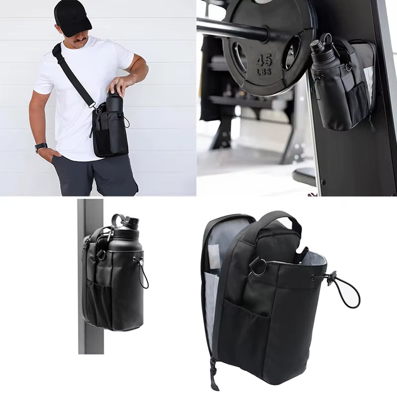 2025 New Magnetic Water Bottle Pouch Bag Gym-Specific Water Cup Holder with Strong Magnet for Outdoor Sports Cup Holder Bag